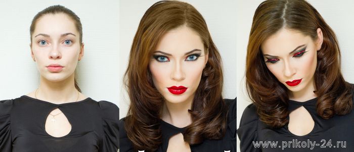 До и после макияжа (32 фото)