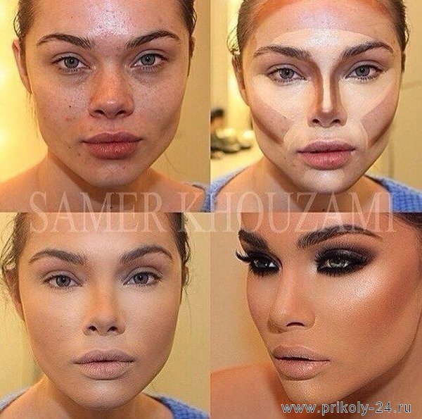 До и после профессионального макияжа