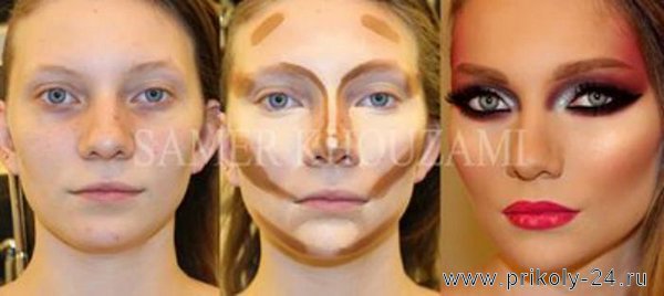 До и после профессионального макияжа